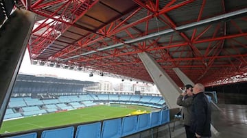 The damaged roof at Balaidos