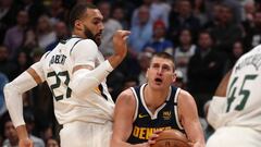 Nikola Jokic, durante el partido de la NBA que ha enfrentado a los Denver Nuggets y a los Utah Jazz