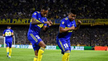 Sebastián Villa y Frank Fabra, jugadores colombianos de Boca Juniors