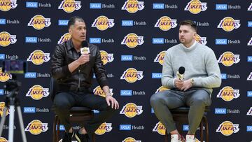 Presentación de Doncic con Los Angeles Lakers.