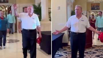 Donald Trump leaves Republican supporters speechless with bold new hairstyle at Trump International Golf Club Palm Beach