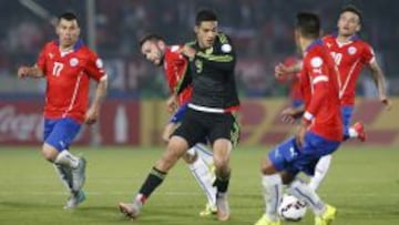 La retaguardia de la Roja se mostró frágil en el primer tiempo ante México.