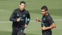 19/09/17
 ENTRENAMIENTO DEL REAL MADRID
 CARLOS HENRIQUE CASEMIRO
 CRISTIANO RONALDO