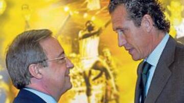 <b>JUNTOS OTRA VEZ. </b>Florentino confió en Valdano desde 2000 hasta que el argentino se fue en 2004.