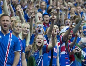 Aficionados de Islandia.