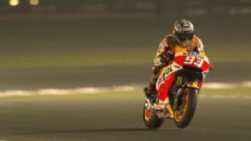 Primer día de trabajo para Márquez en el test de Qatar.