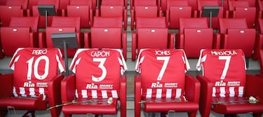 El Atlético se volcó: homenaje a los fallecidos, a las leyendas, minuto de silencio...