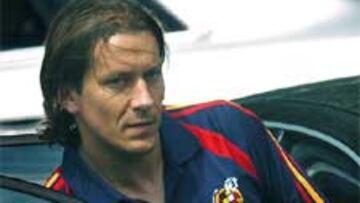 <b>TRISTE</b>. Salgado tuvo que marcharse de la concentración de España por una lesión y no disputará la Eurocopa.