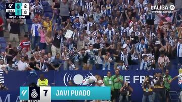 El gol que desató la locura y mete a Puado en la historia perica: el Espanyol vuelve a LaLiga así