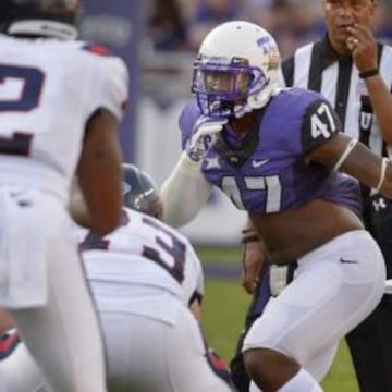 Paul Dawson, LB de TCU, posible objetivo de los Packers en el draft.