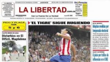 La Libertad le dio su portada.
