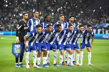 Once inicial del Oporto. Diogo Costa, David Carmo, Romário Baró, Fábio Cardoso, Medi Taremi, Pepê, Galeno, Wendel, Alan Varela, João Mário y Eustáquio.