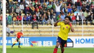 La &uacute;ltima vez que Colombia visit&oacute; La Paz, gan&oacute; 2-1 con goles de Dorlan Pab&oacute;n y Falcao Garc&iacute;a.