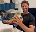 Grosjean recupera el casco de su accidente: “No sé si estaba preparado”