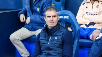 Gaizka Garitano en su primer encuentro como técnico del Cádiz en el Nuevo Mirandilla.
