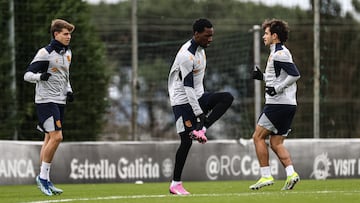 Becker se ejercita en A Madroa con la Real.