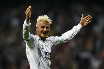 David Beckham en 2007 con el Real Madrid.