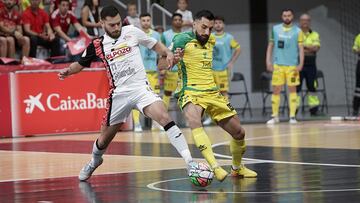 ElPozo Murcia y el Jaén durante el partido.