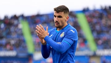 GETAFE, SPAIN - FEBRUARY 26: Mauro Arambarri of Getafe CF gestures during the LaLiga Santander match between Getafe CF and Deportivo Alaves at Coliseum Alfonso Perez on February 26, 2022 in Getafe, Spain. (Photo by Angel Martinez/Getty Images)
PUBLICADA 30/06/22 NA MA13 2COL 