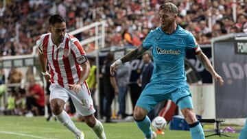 during the game Necaxa vs Athletic de Bilbao, corresponding to friendly match Centenario Cup, at Victoria Stadium, on July 19, 2023.
<br><br>
durante el partido Necaxa vs Athletic de Bilbao, correspondiente al partido amistoso por la Copa Centenario, en el Estadio Victoria, el 19 de Julio de 2023.