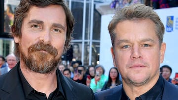 Matt Damon y Christian Bale en la premiere de "Ford v Ferrari" en el Festival Internacional de Cine de Toronto en Roy Thomson Hall, Canadá. Septiembre 09, 2019.