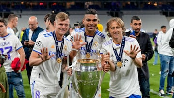 Kroos, Casemiro y Modric.