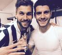 Morata y Llorente celebran el título de la Serie A italiana