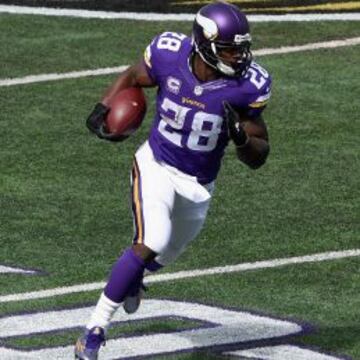 Adrian Peterson RB de Minnesota Vikings será la pieza clave del ataque del equipo.