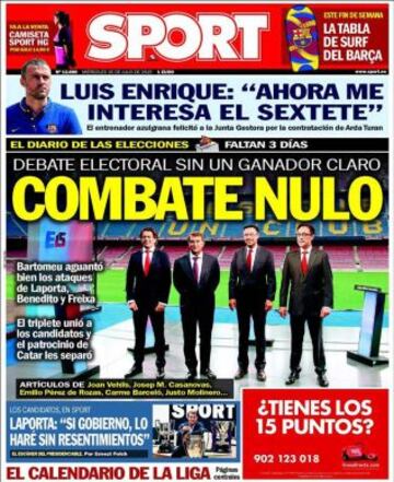 Portadas de la prensa deportiva