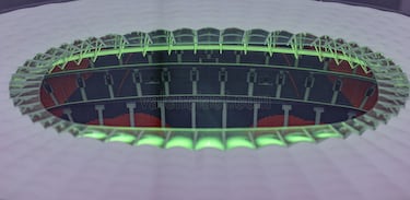 Vista de la maqueta del Nou Mestalla. 