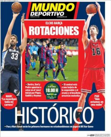 Portadas de la prensa deportiva