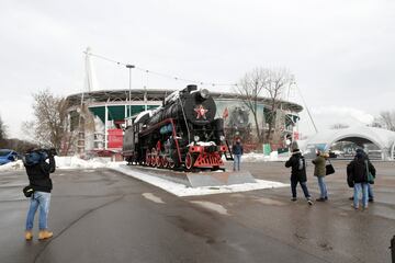 Alrededores del estadio del Lokomotiv de Moscú.