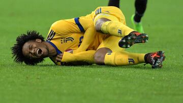 El colombiano Juan Guillermo Cuadrado durante el juego entre Udinese y Juventus por Serie A de Italia