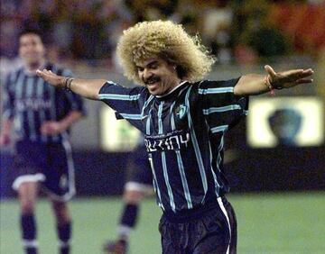 Carlos Valderrama jugando con el Tampa Bay Mutiny.