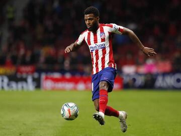 Lemar durante un partido del Atlético en el Wanda Metropolitano.