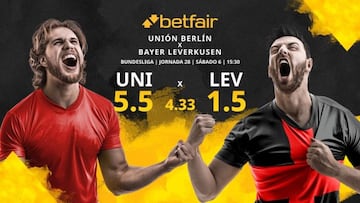 Unión Berlín vs. Bayer Leverkusen: horario, TV, estadísticas, clasificación y pronósticos
