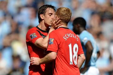 Gary Neville y Paul Scholes.