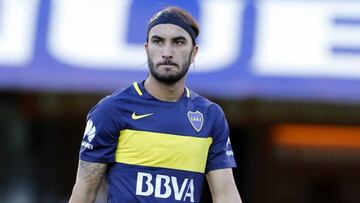 Sebastián Pérez en un partido de Boca Juniors