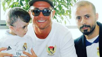 Cristiano Ronaldo, con Ahmad Dawabsheh.