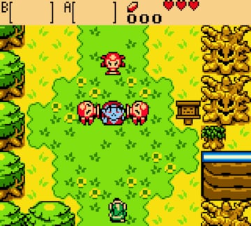 Las dos eras de Oracle of Ages
Link se encuentra perdido en un bosque desconocido, y en dicho lugar se encuentra una mujer que está siendo asediada por un grupo de monstruos. La mujer es Impa, que está buscando a una tal Nayru en medio del bosque. Acompañamos a dicho personaje hasta que encontramos a esta misteriosa mujer rodeada de animales. Todo cambia radicalmente cuando resulta que Impa no era tal, sino que es Veran, hechicera de las sombras que había poseído a Impa. Su acción es similar a la que vemos en Seasons: se hace con Nayru y se la lleva. Era el Oráculo de los Tiempos. El objetivo de Veran es conseguir el poder de Nayru y poder viajar al pasado para cambiar el presente.