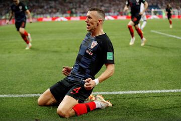 1-1. Ivan Perisic celebró el gol del empate.