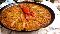 Una paella valenciana.