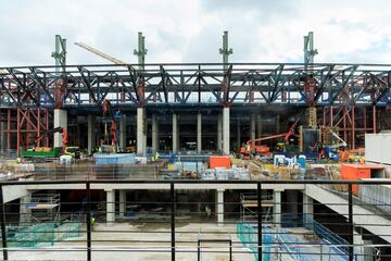 Vista general de las obras del nuevo estadio del FC Barcelona en Spotify Camp Nou.