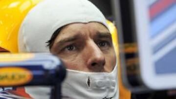 Webber: "En mojado es muy fácil cometer un error"