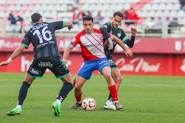 Marino Illescas en el encuentro que enfrentaba al Algeciras y al Antequera en la tarde de hoy en el Nuevo Mirador.