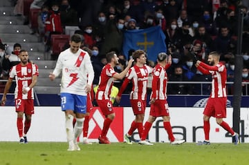 Griezmann salió en la segunda parte y marcó el 0-4.