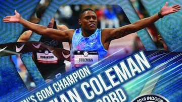 Coleman sigue la estela de Bolt: bate otro récord mundial de 60