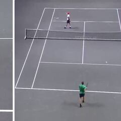 El drama hecho tenis tras hacer dos de los golpes de su vida seguidos en el mismo punto