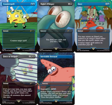 Aunque parezca una broma, ‘Bob Esponja’ llegará a Magic con un nuevo set de cartas meme: la polémica está servida