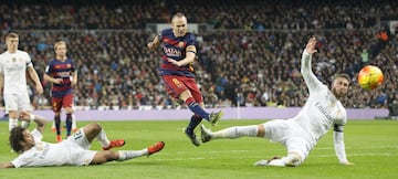 Gol de Iniesta al Real Madrid en el Bernábeu en 2015